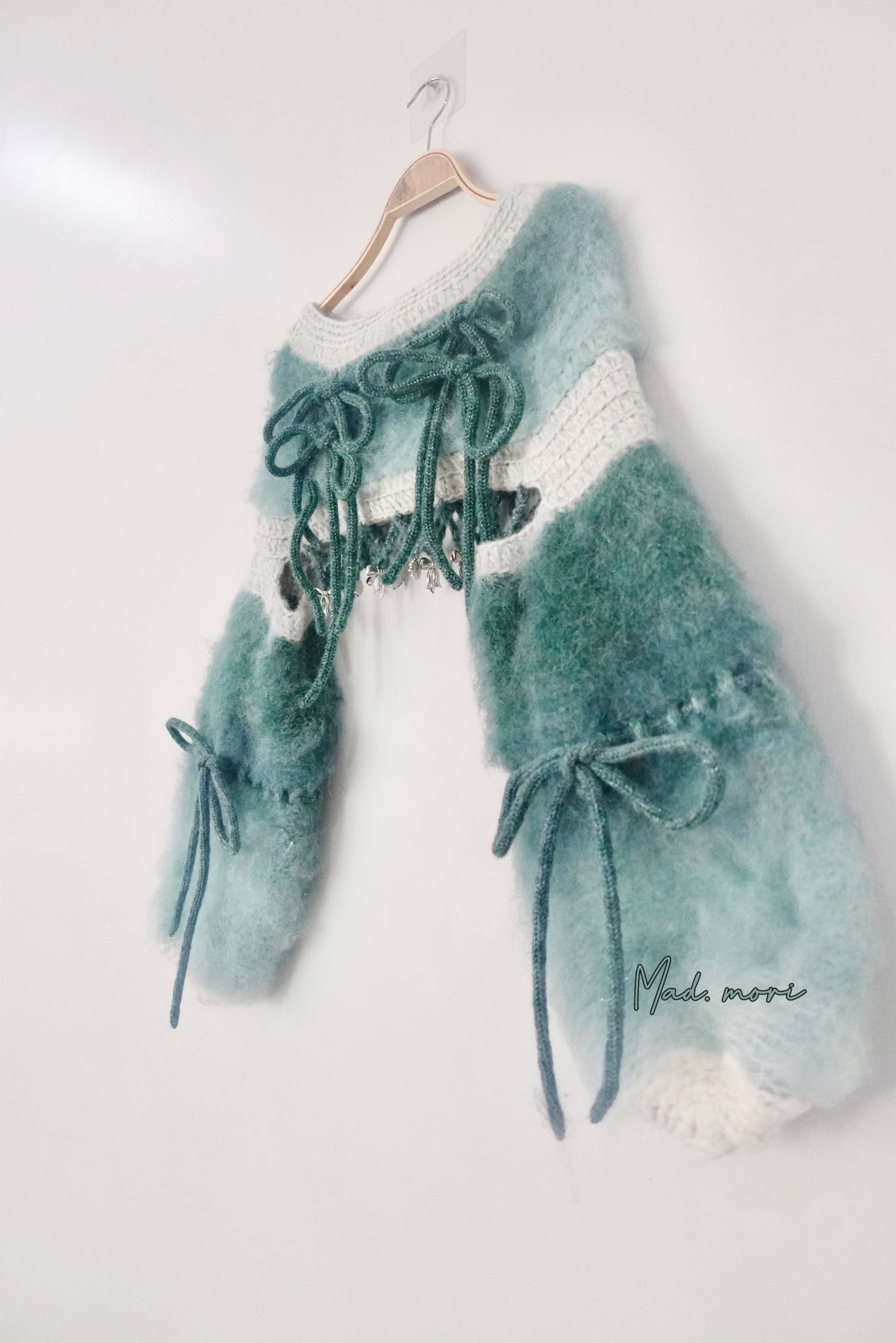 Madmori Ballet Ribbon Sleeves「 Bottle Green」