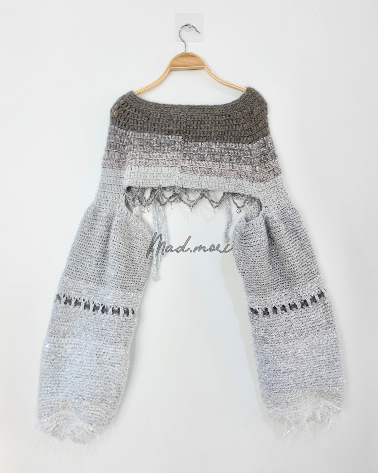 Madmori Ballet Ribbon Sleeves「Grey Silver color」