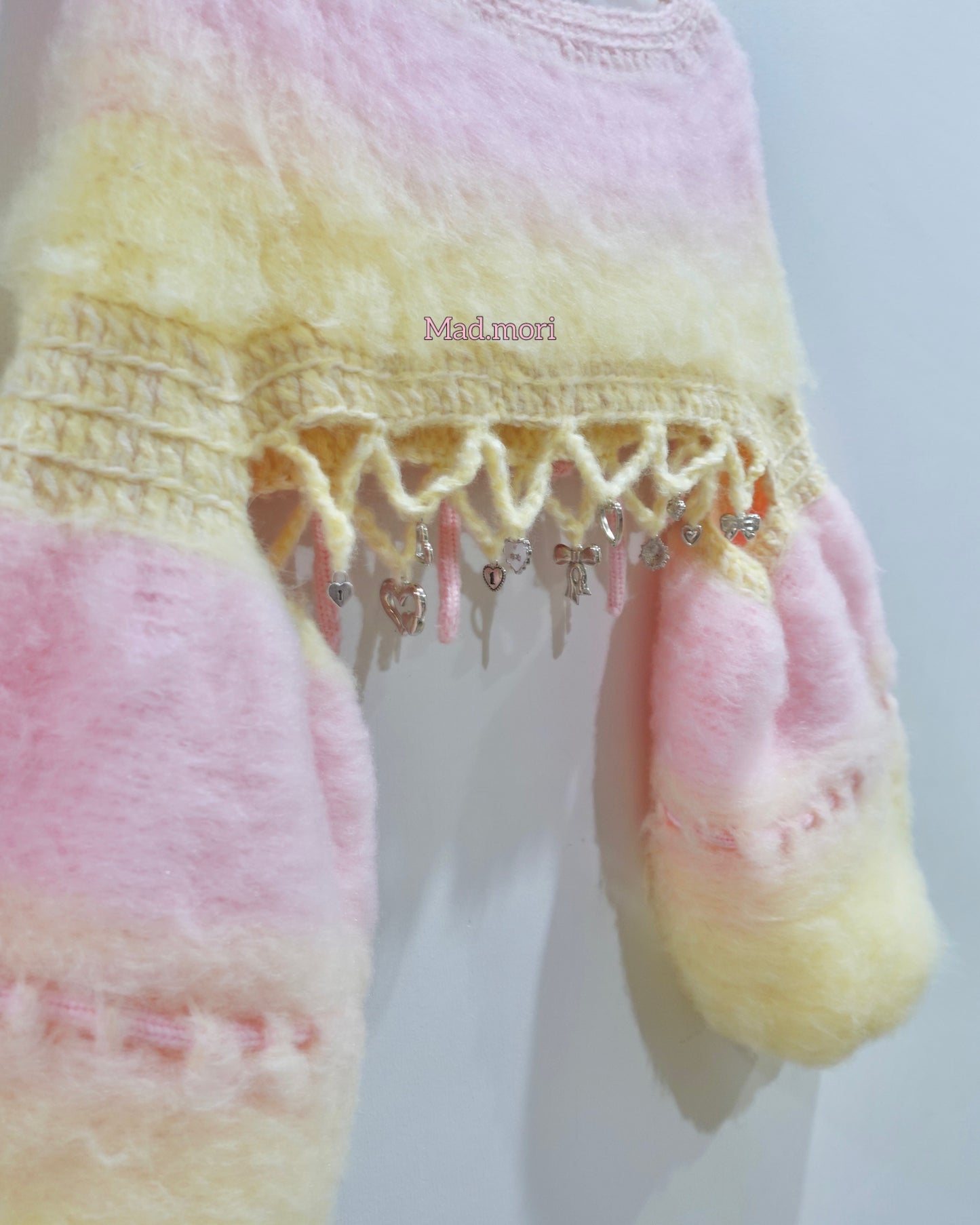 Madmori Ballet Ribbon Sleeves「Powder Pink x Butter Yellow color」
