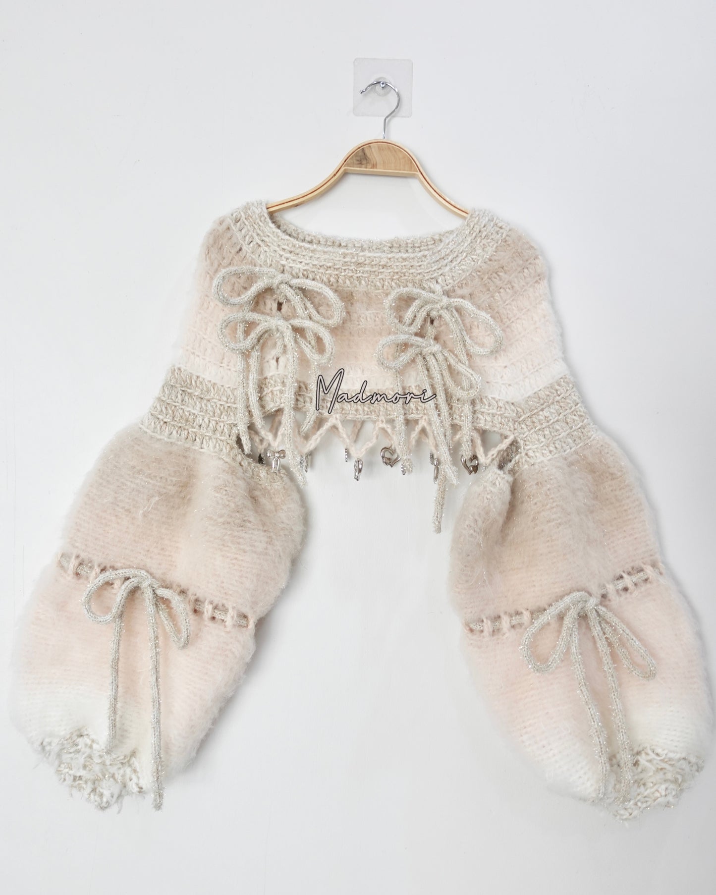 Madmori Ballet Ribbon Sleeves「Ivory cream color」