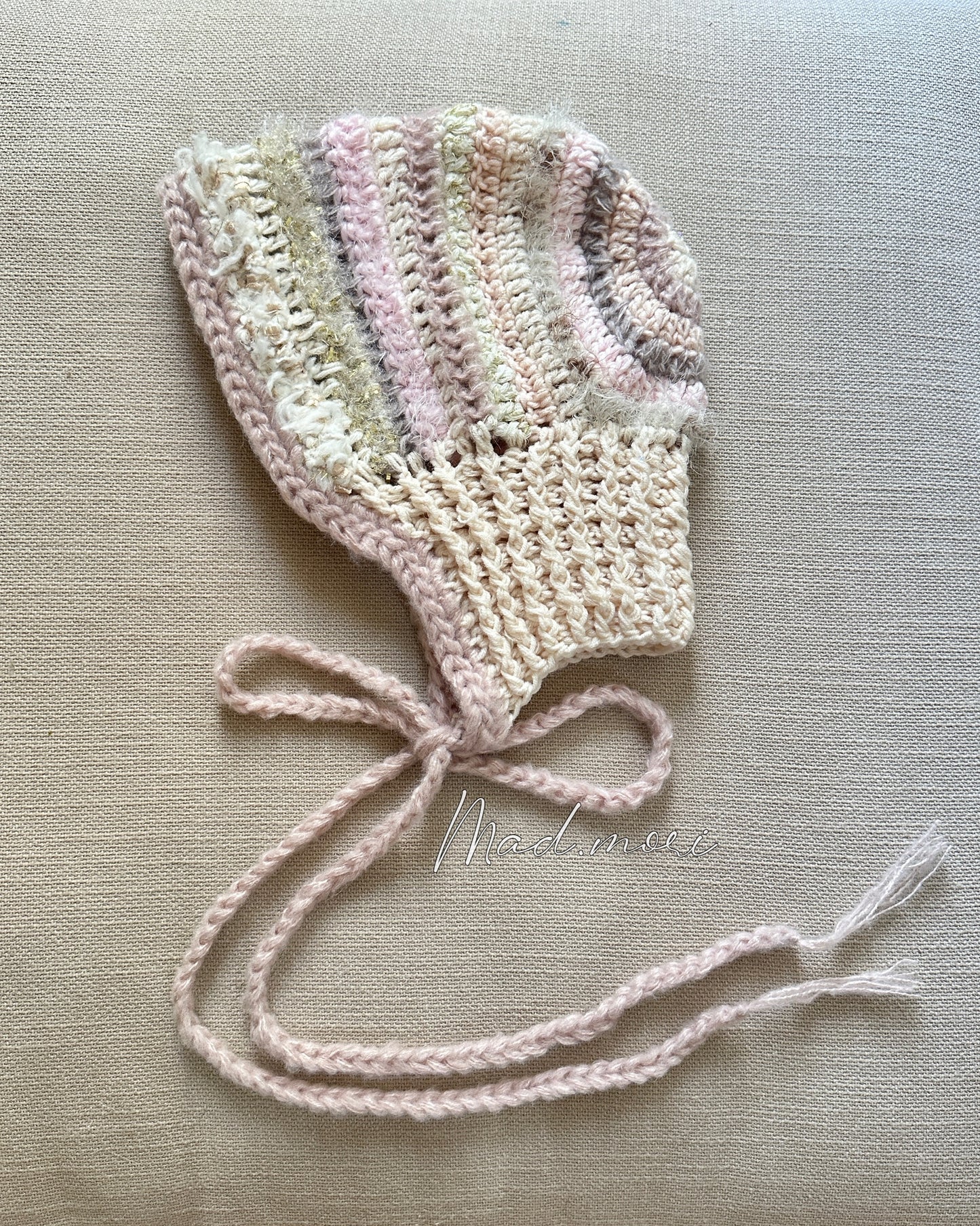 Mad.mori bonnet ( vanilla sakura color )