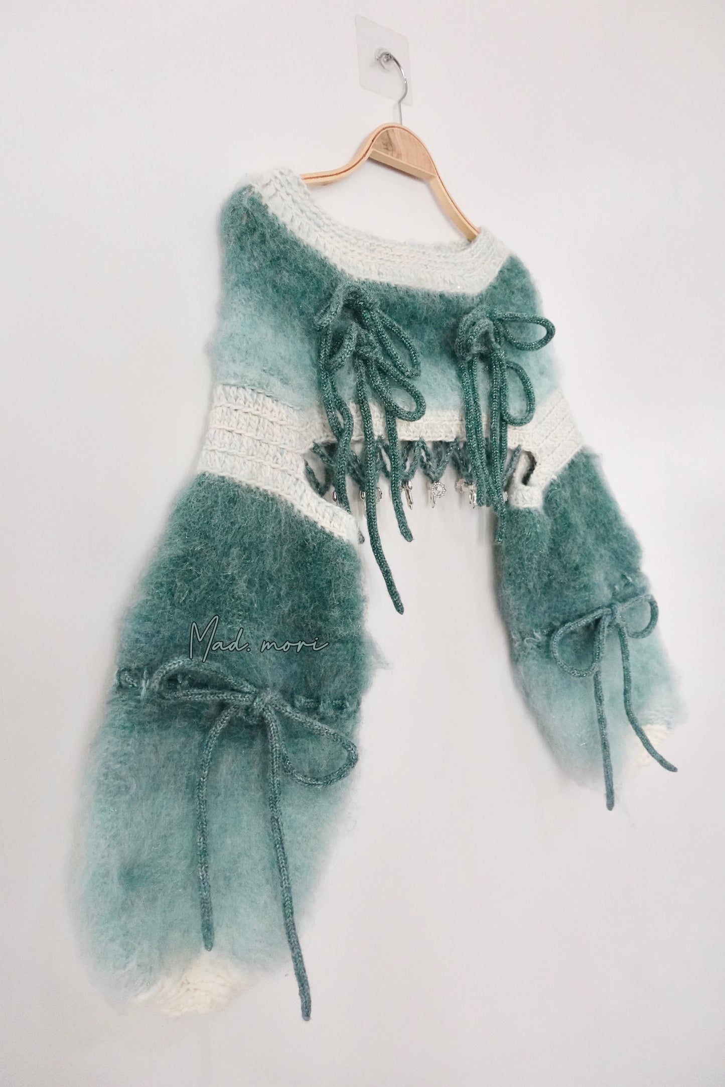 Madmori Ballet Ribbon Sleeves「 Bottle Green」