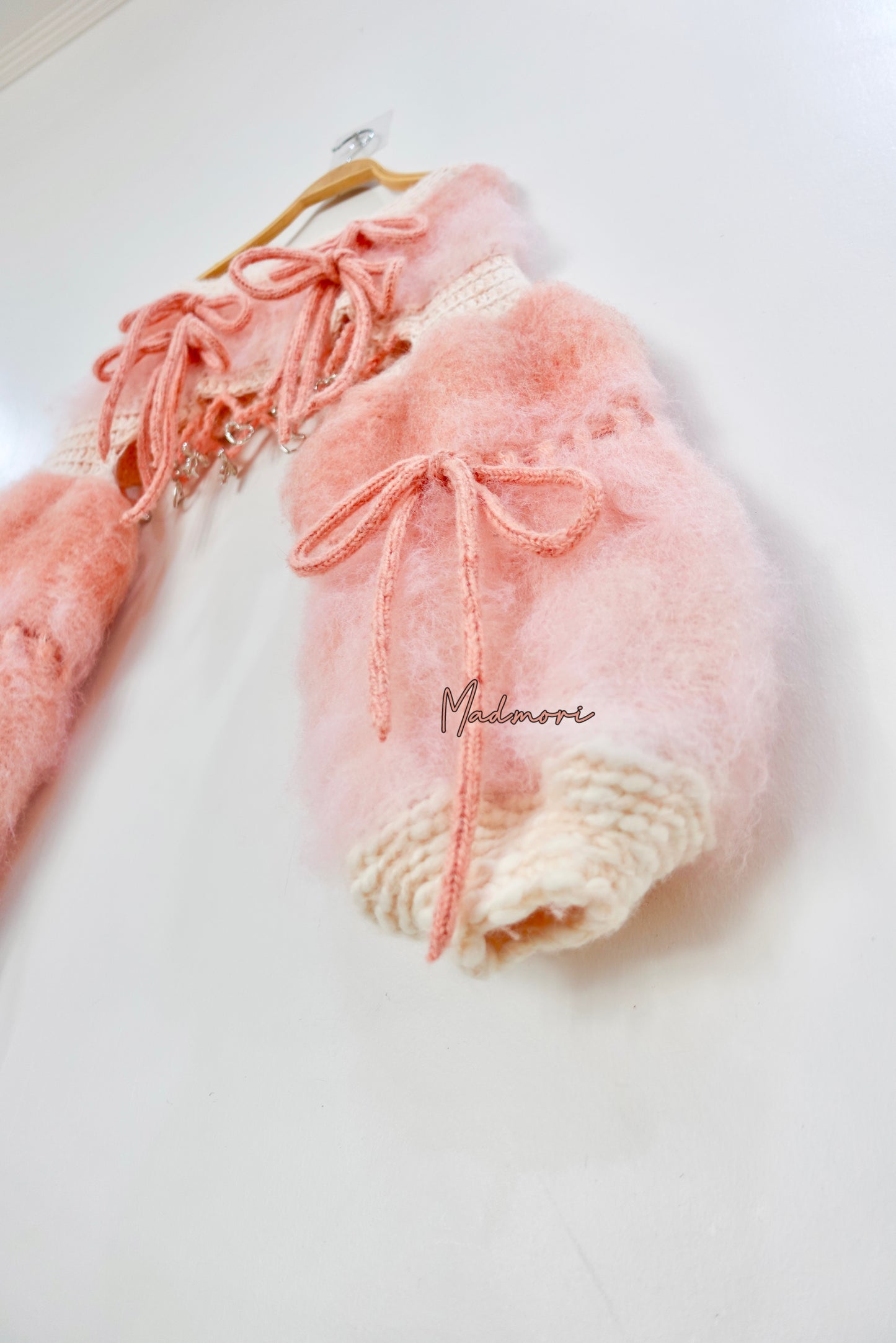 Madmori Ballet Ribbon Sleeves「 Peach color」
