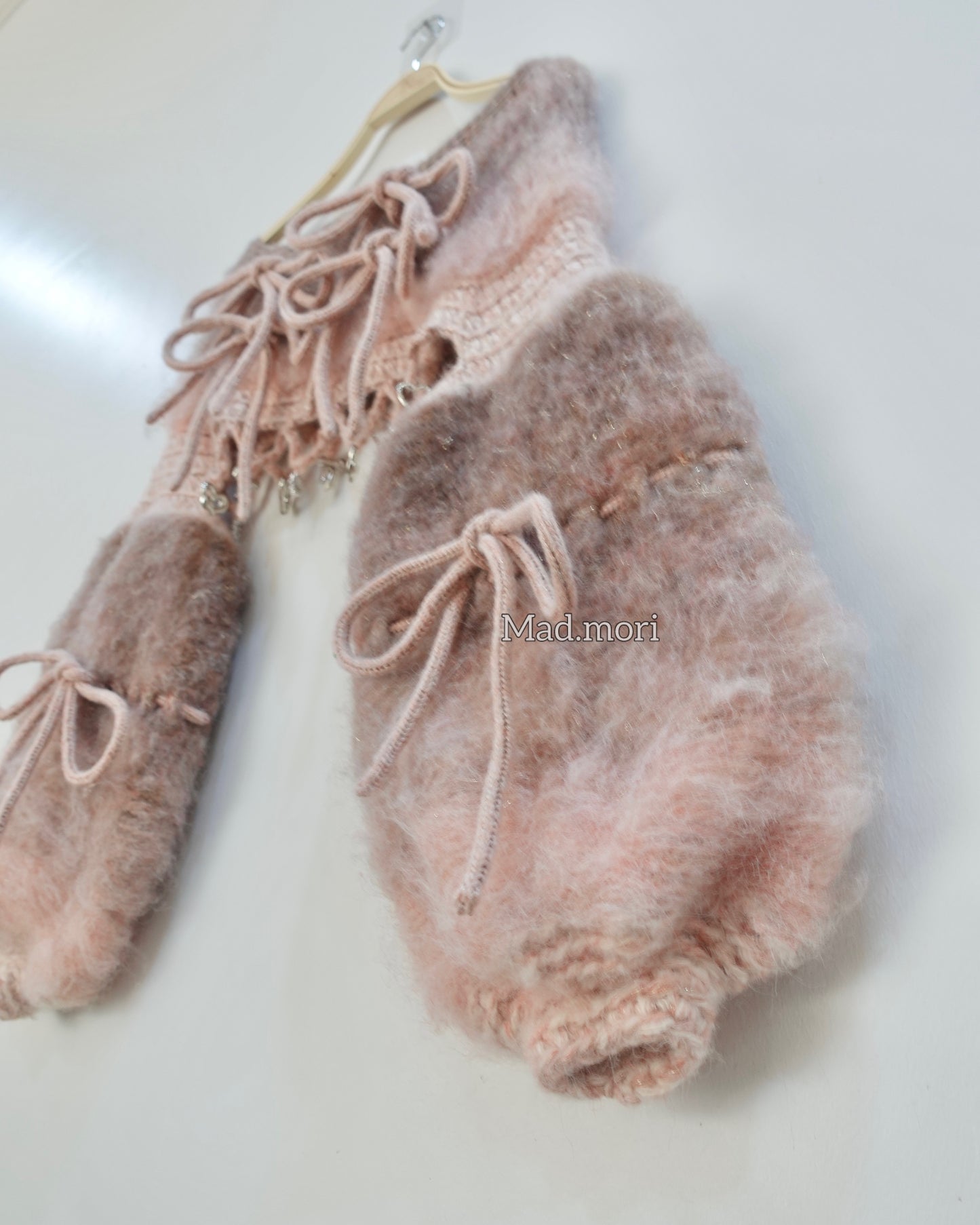 Madmori Ballet Ribbon Sleeves「Rose Brown x English Rose color」