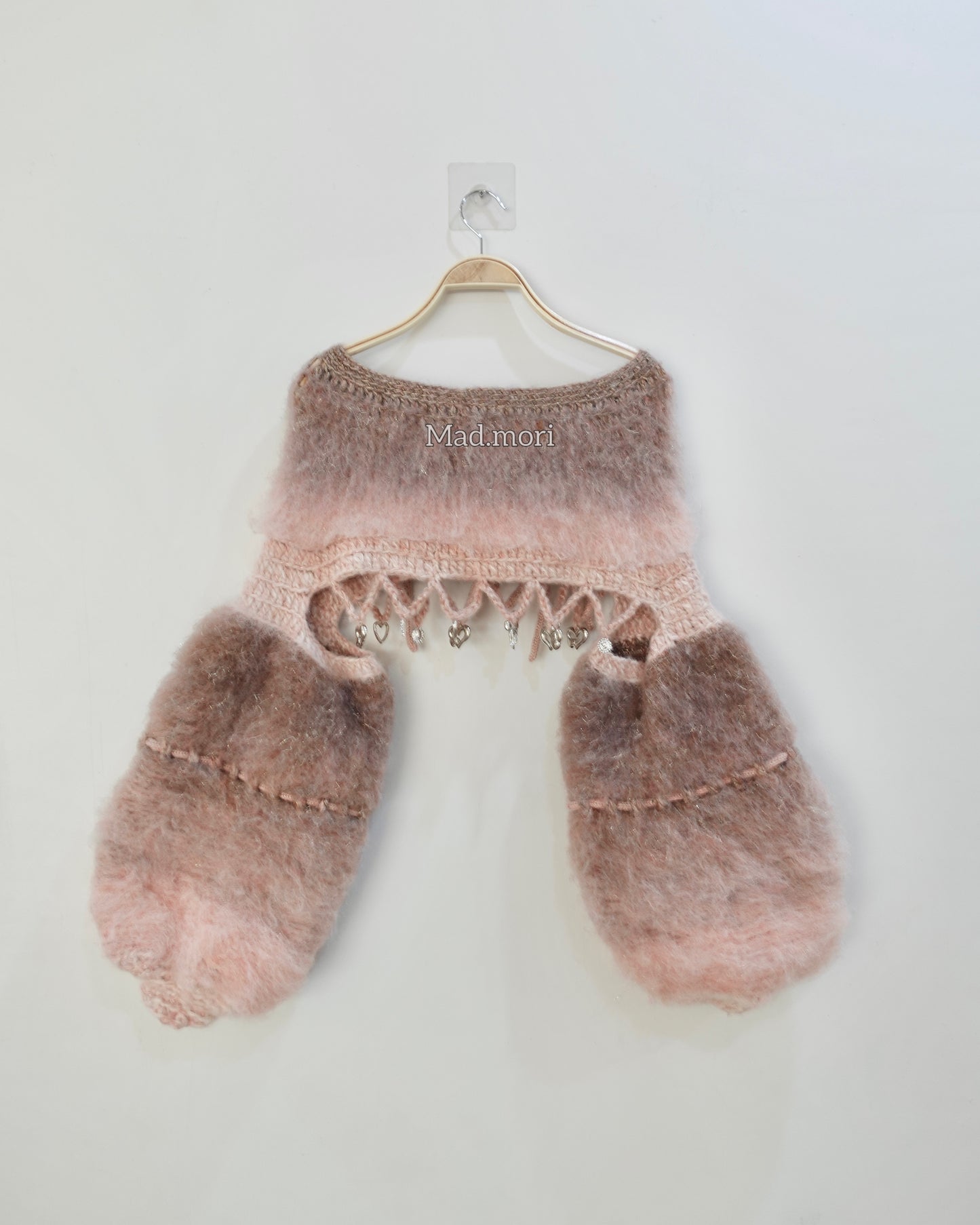 Madmori Ballet Ribbon Sleeves「Rose Brown x English Rose color」