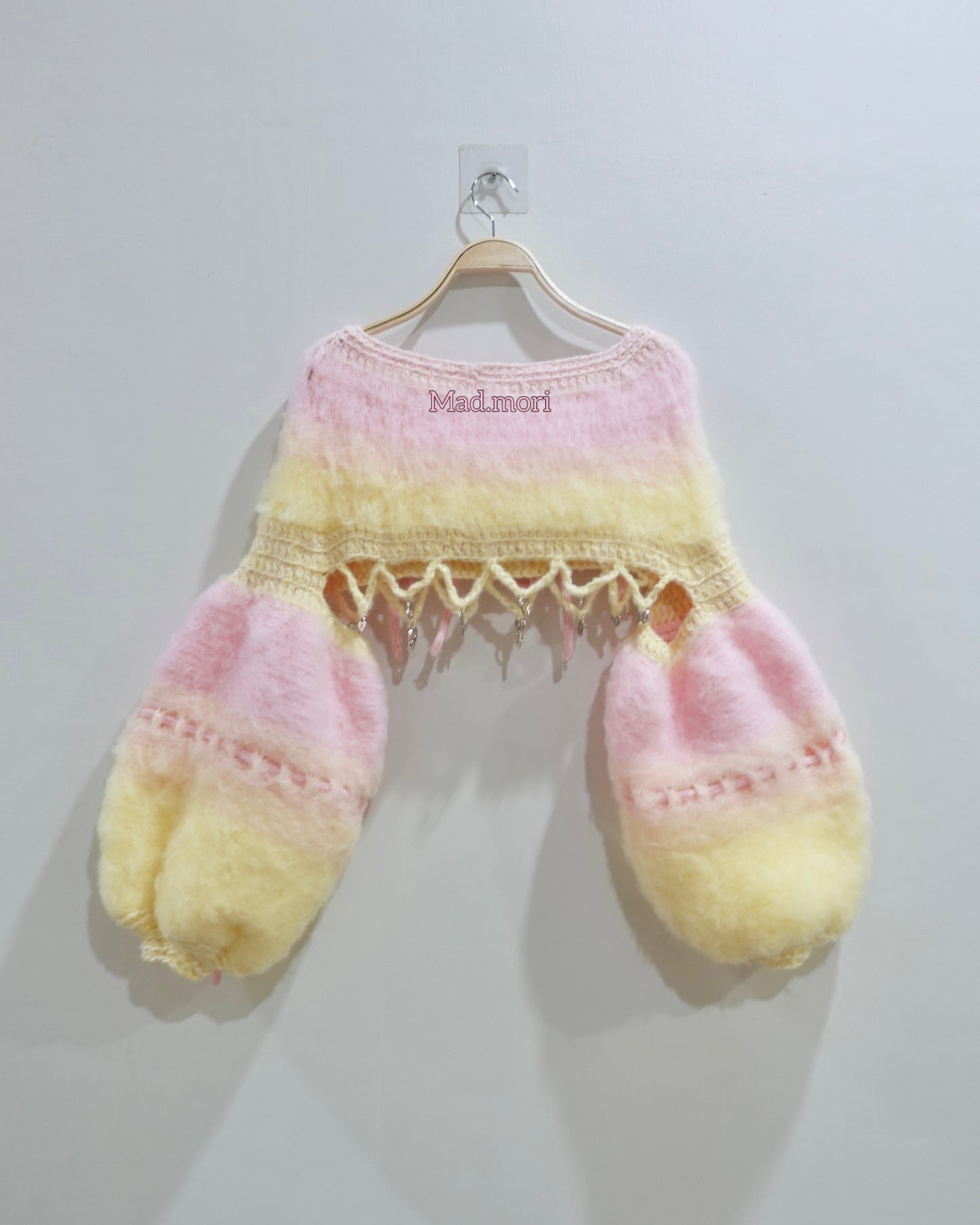 Madmori Ballet Ribbon Sleeves「Powder Pink x Butter Yellow color」