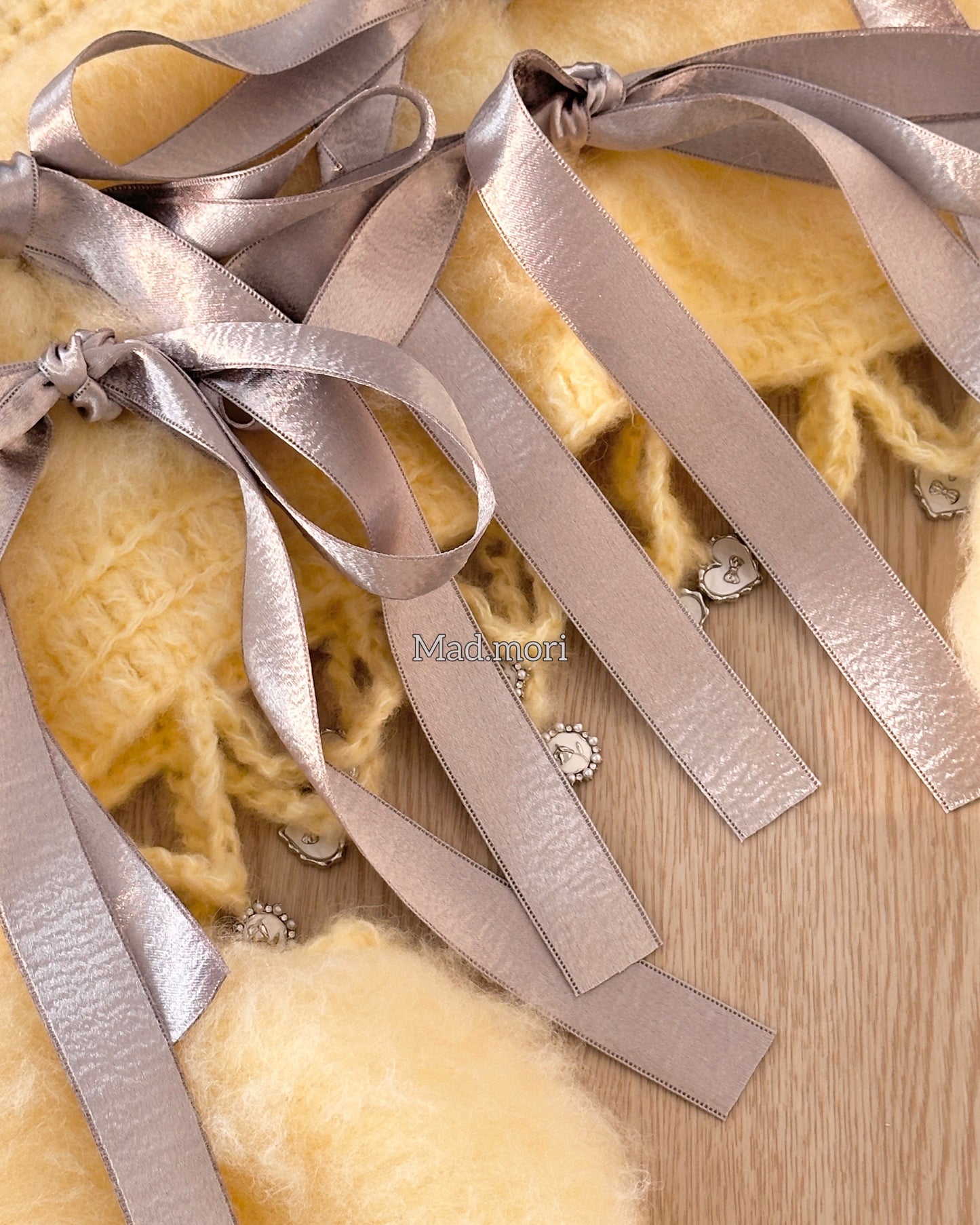 Madmori Ballet Ribbon Sleeves「Butter Yellow color」