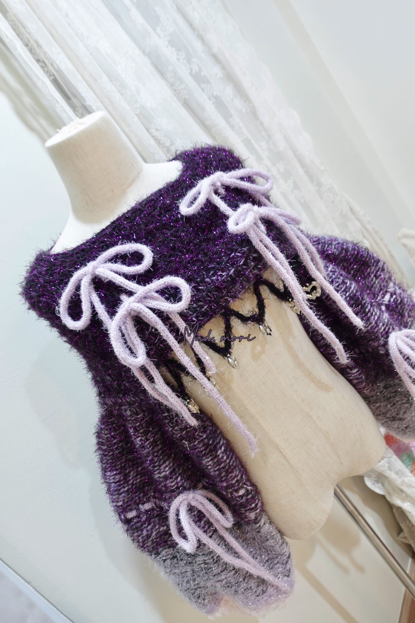 Madmori Ballet Ribbon Sleeves「Magic Deep Purple Color」