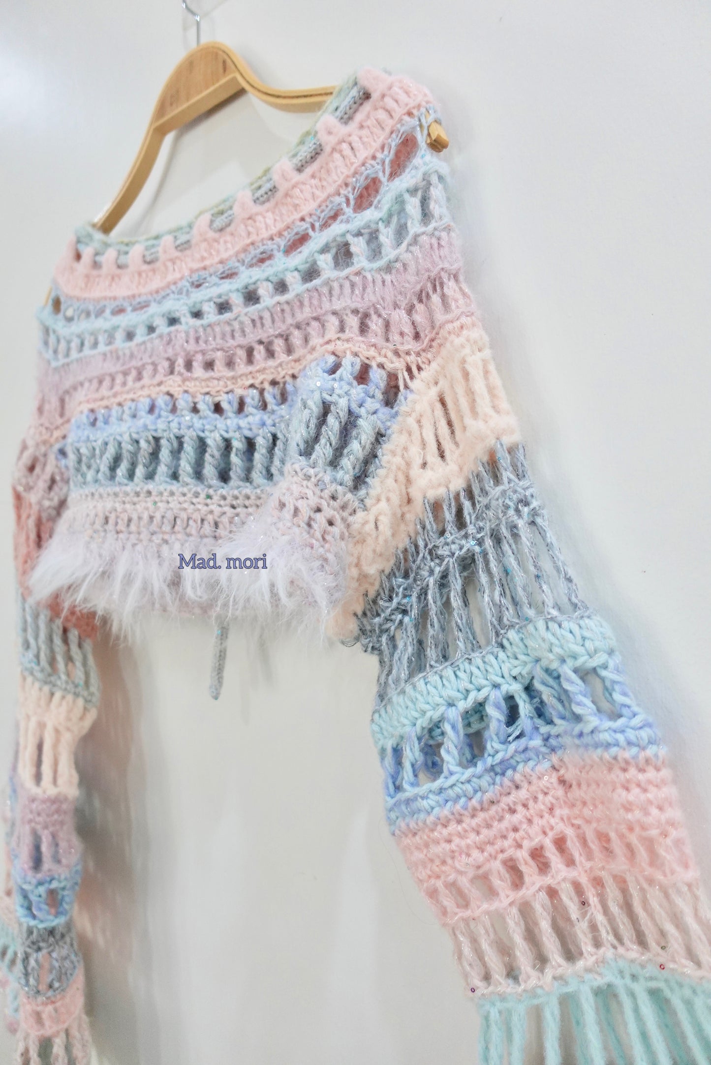 Madmori Baby pastel Ribbon crop Sleeves 「 Sakura Sora Pastel color」