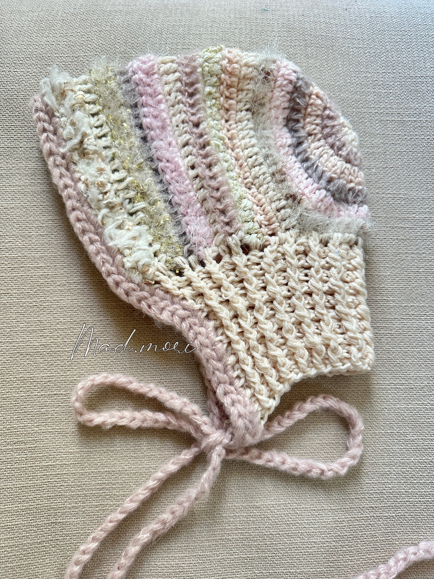 Mad.mori bonnet ( vanilla sakura color )