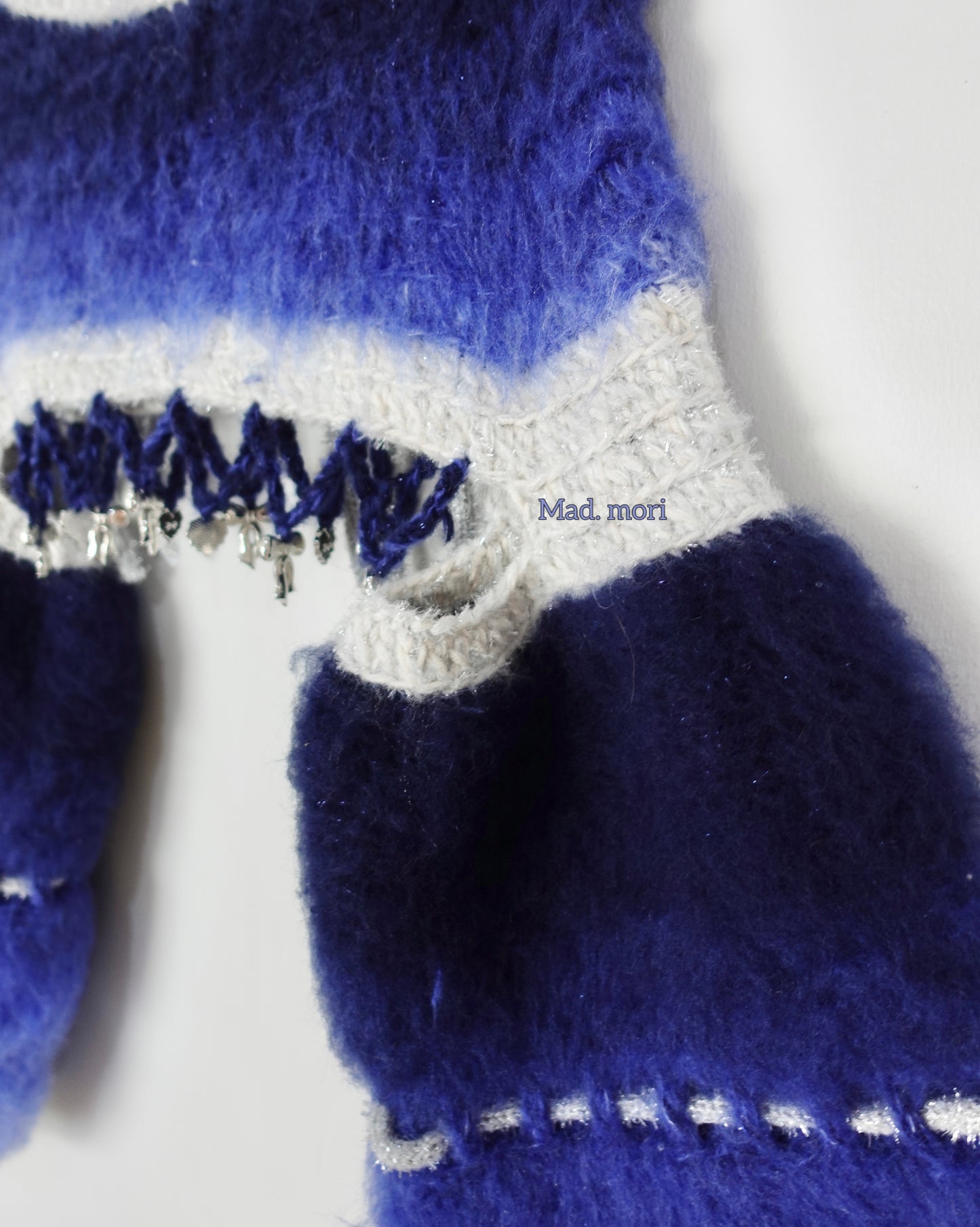 Madmori Ballet Ribbon Sleeves「Deep Blue Silver color」