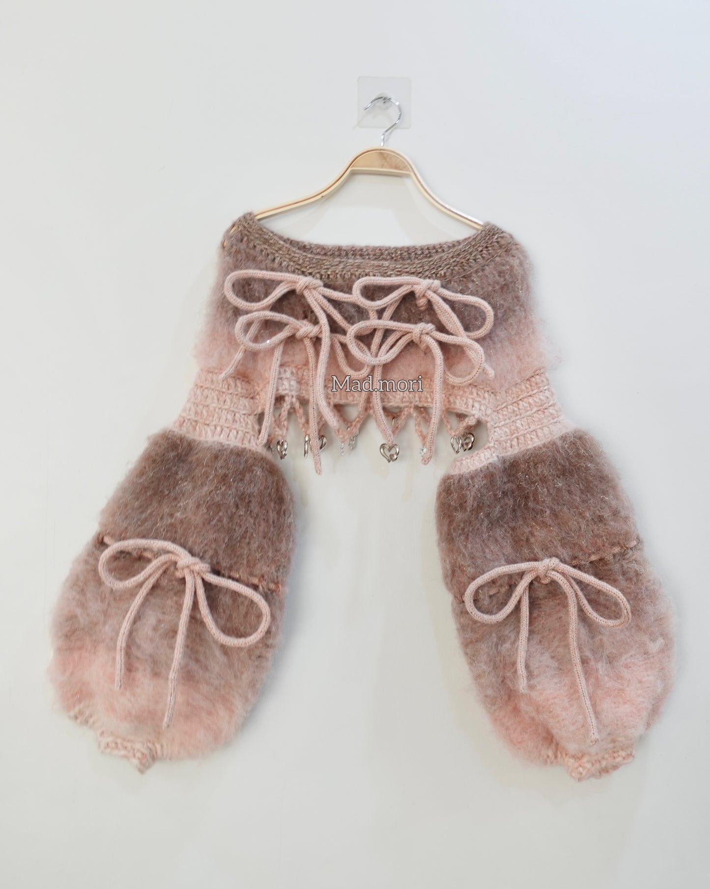 Madmori Ballet Ribbon Sleeves「Rose Brown x English Rose color」