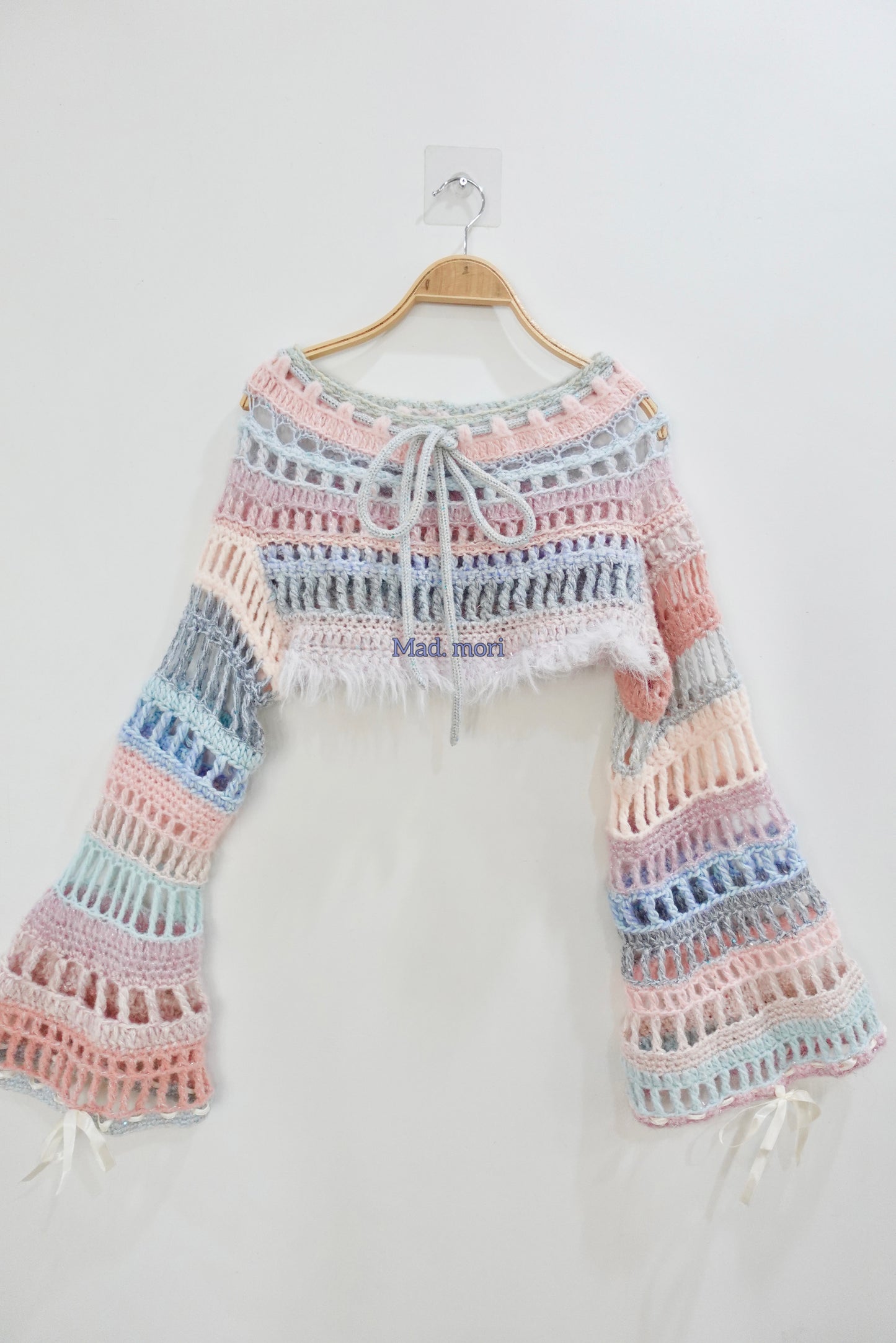 Madmori Baby pastel Ribbon crop Sleeves 「 Sakura Sora Pastel color」