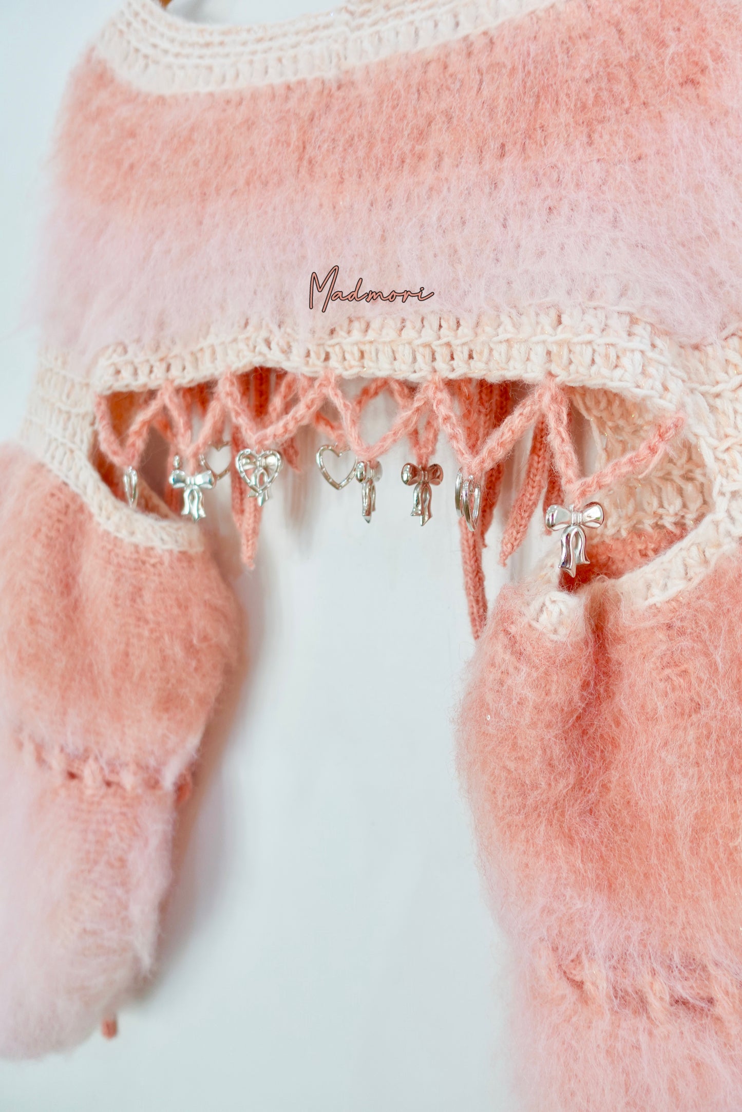 Madmori Ballet Ribbon Sleeves「 Peach color」