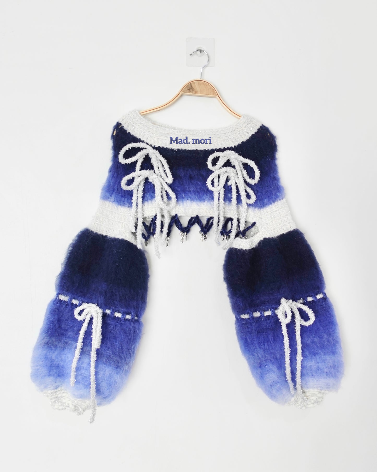Madmori Ballet Ribbon Sleeves「Deep Blue Silver color」
