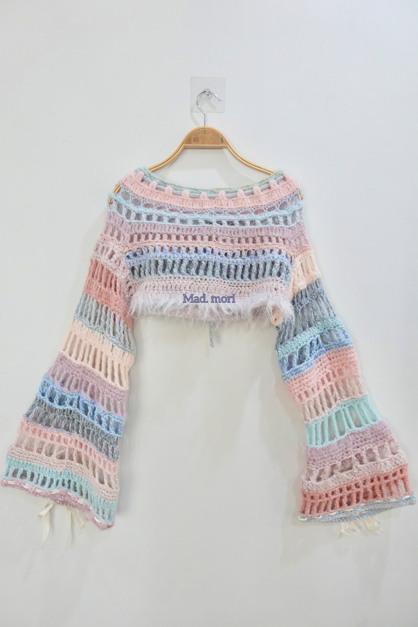 Madmori Baby pastel Ribbon crop Sleeves 「 Sakura Sora Pastel color」