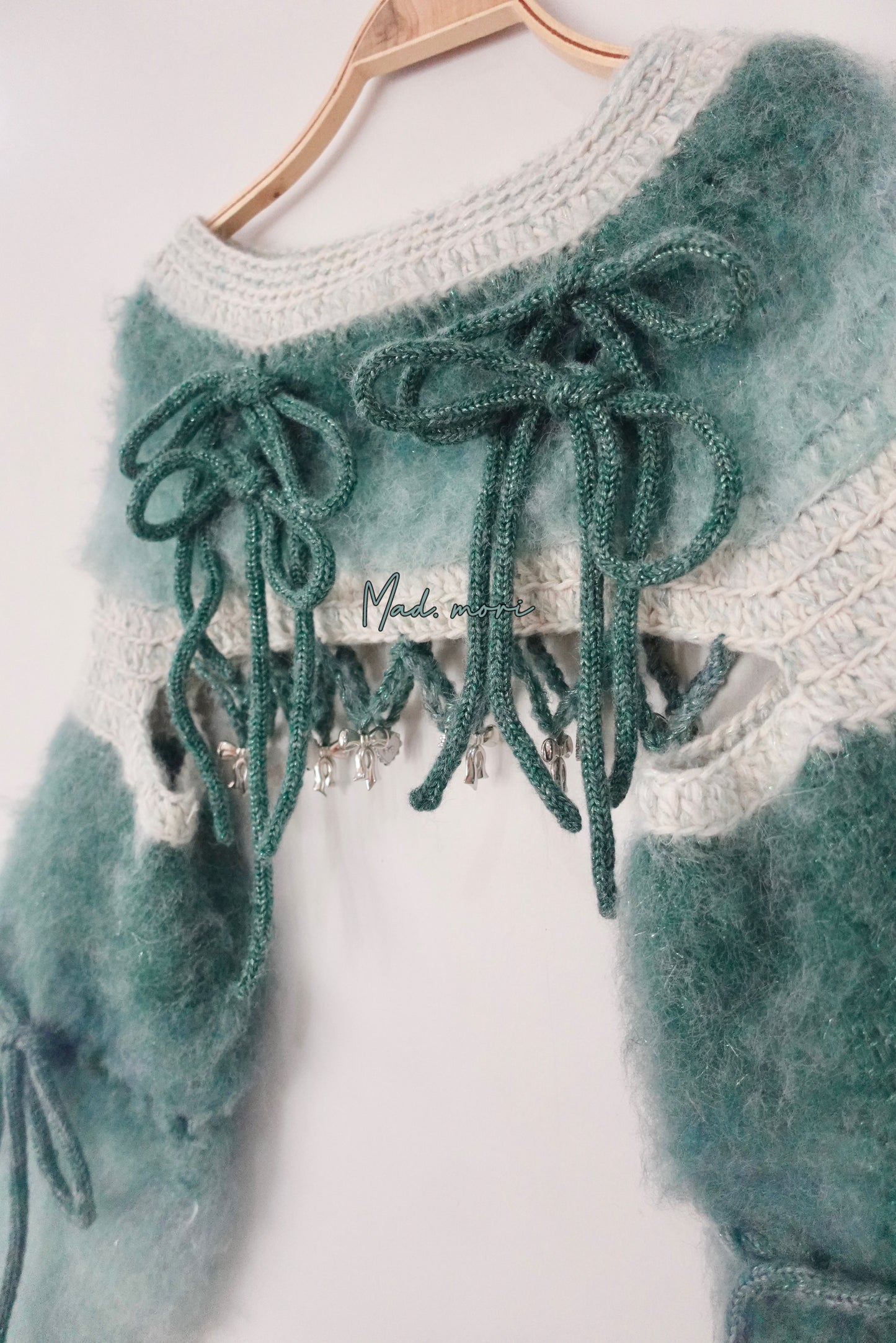 Madmori Ballet Ribbon Sleeves「 Bottle Green」