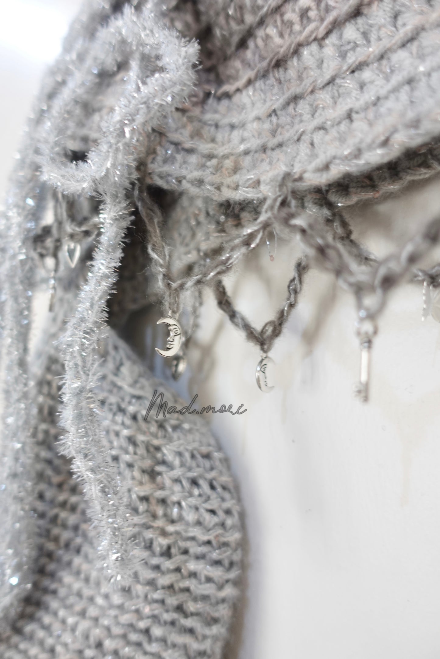 Madmori Ballet Ribbon Sleeves「Grey Silver color」