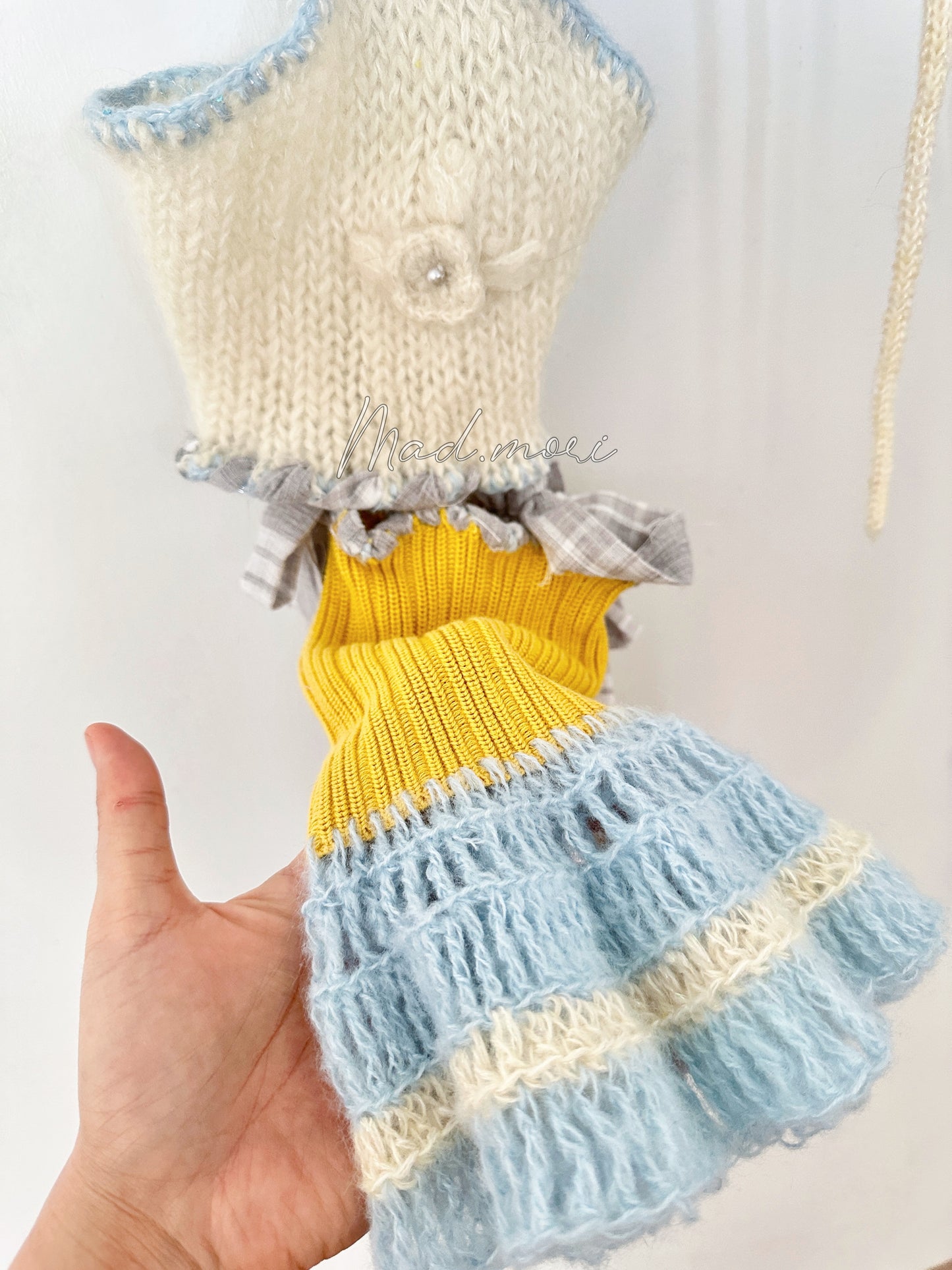 Mad.mori x up cycled Knit/Crochet Hoodie