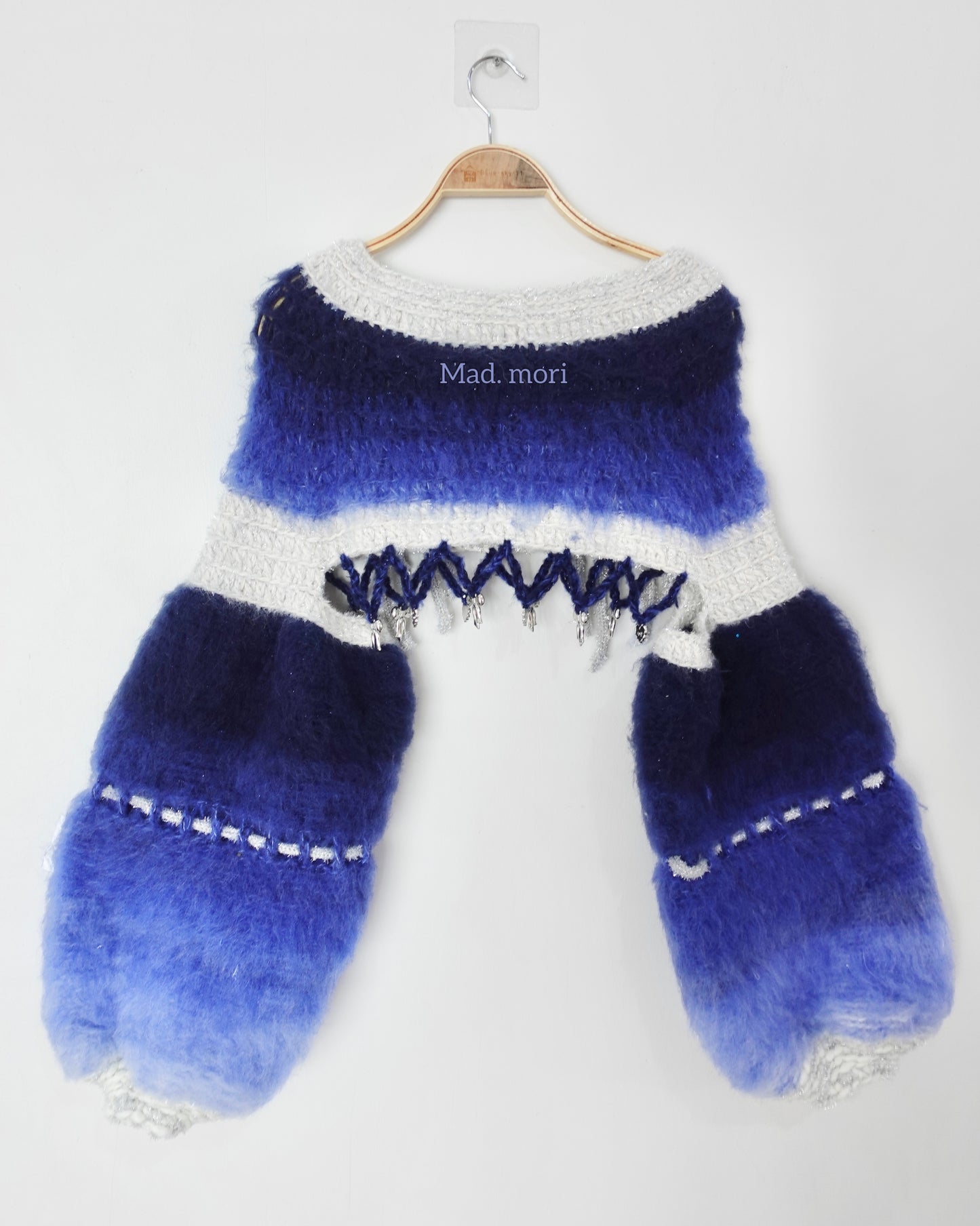 Madmori Ballet Ribbon Sleeves「Deep Blue Silver color」