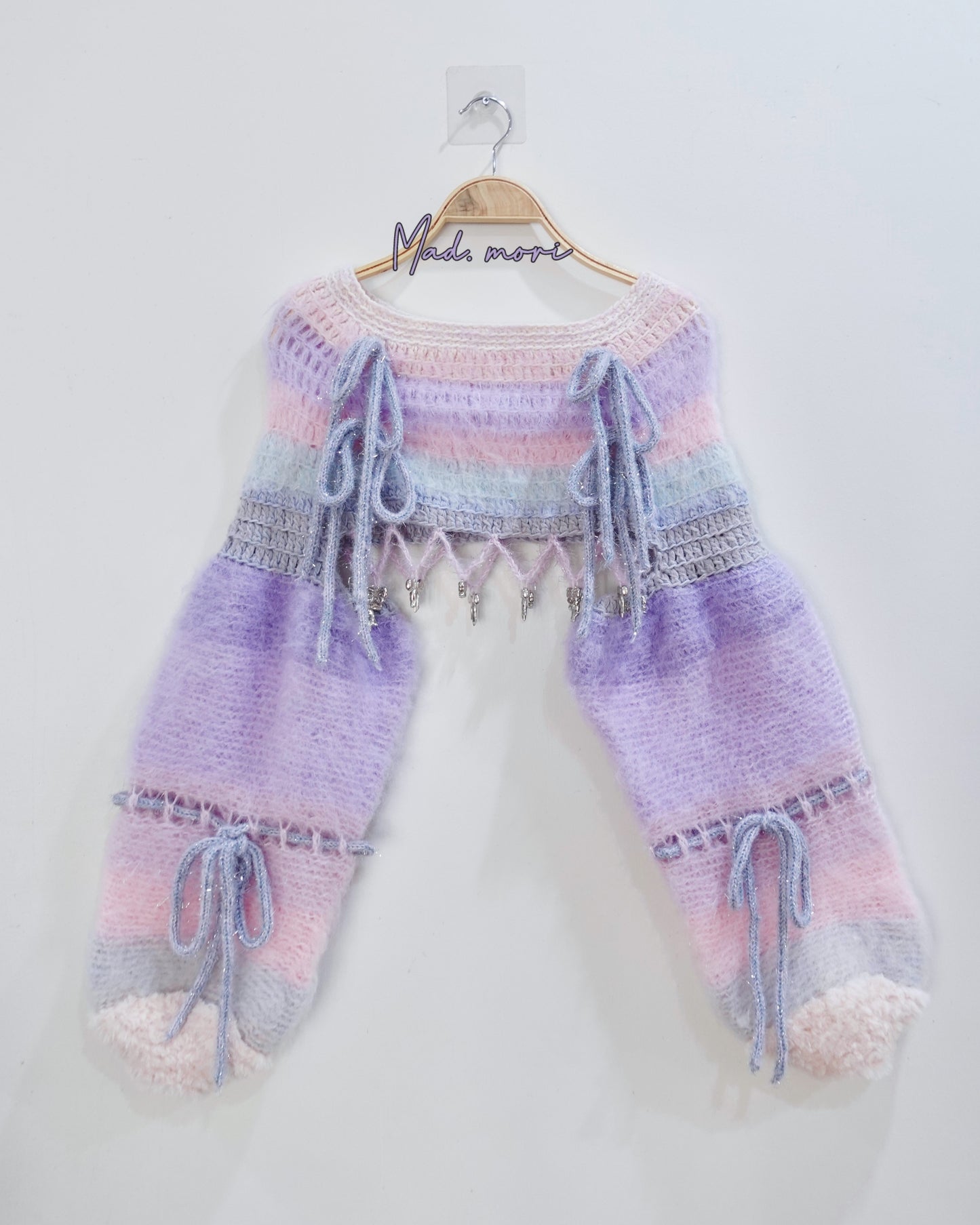 Madmori Ballet Ribbon Sleeves「Magenta Pink color」