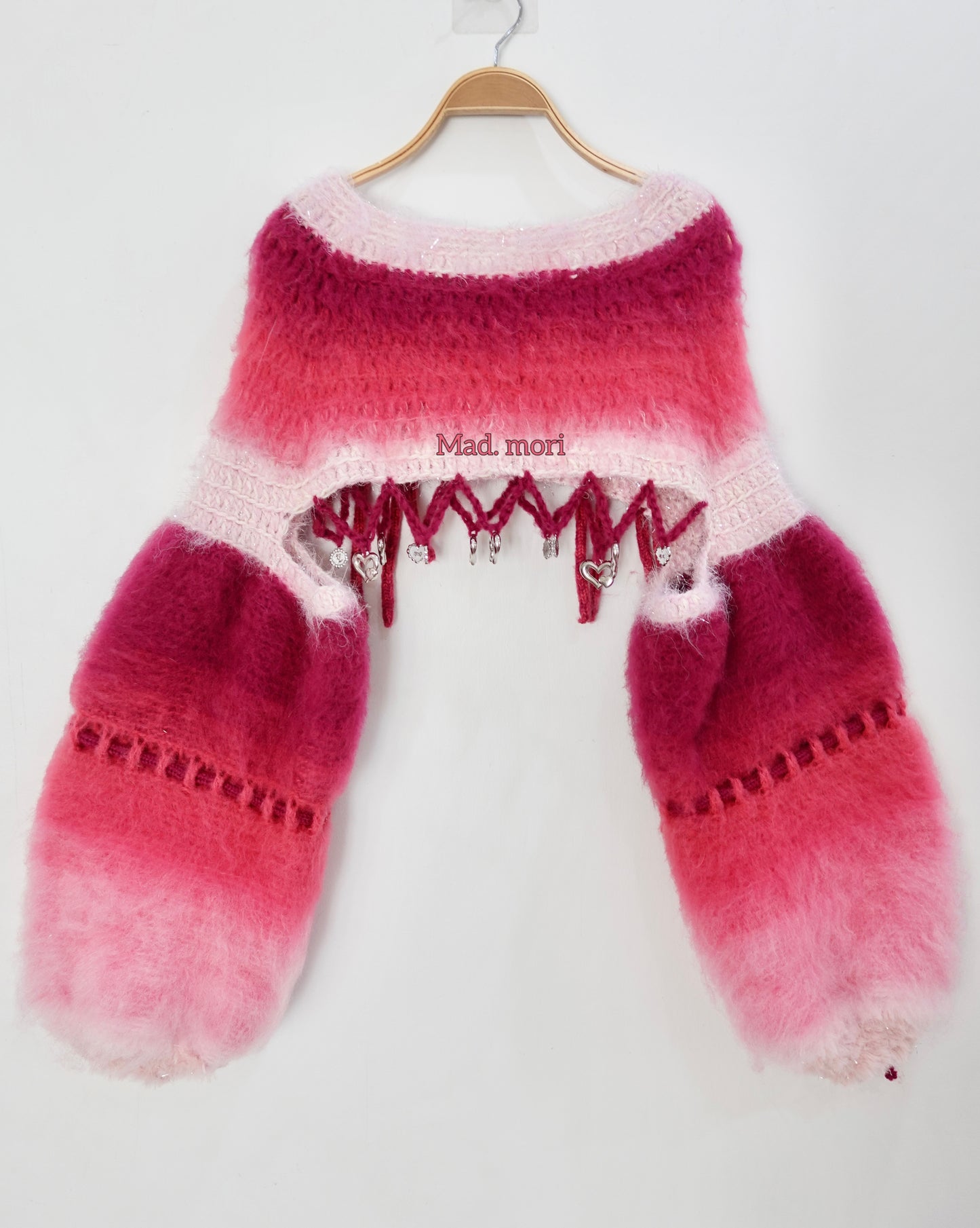 Madmori Ballet Ribbon Sleeves「Magenta Pink color」