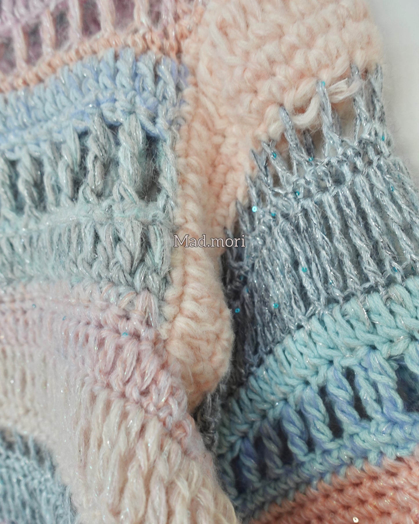 Madmori Baby pastel Ribbon Sweater「Sakura Sora Pastel color」