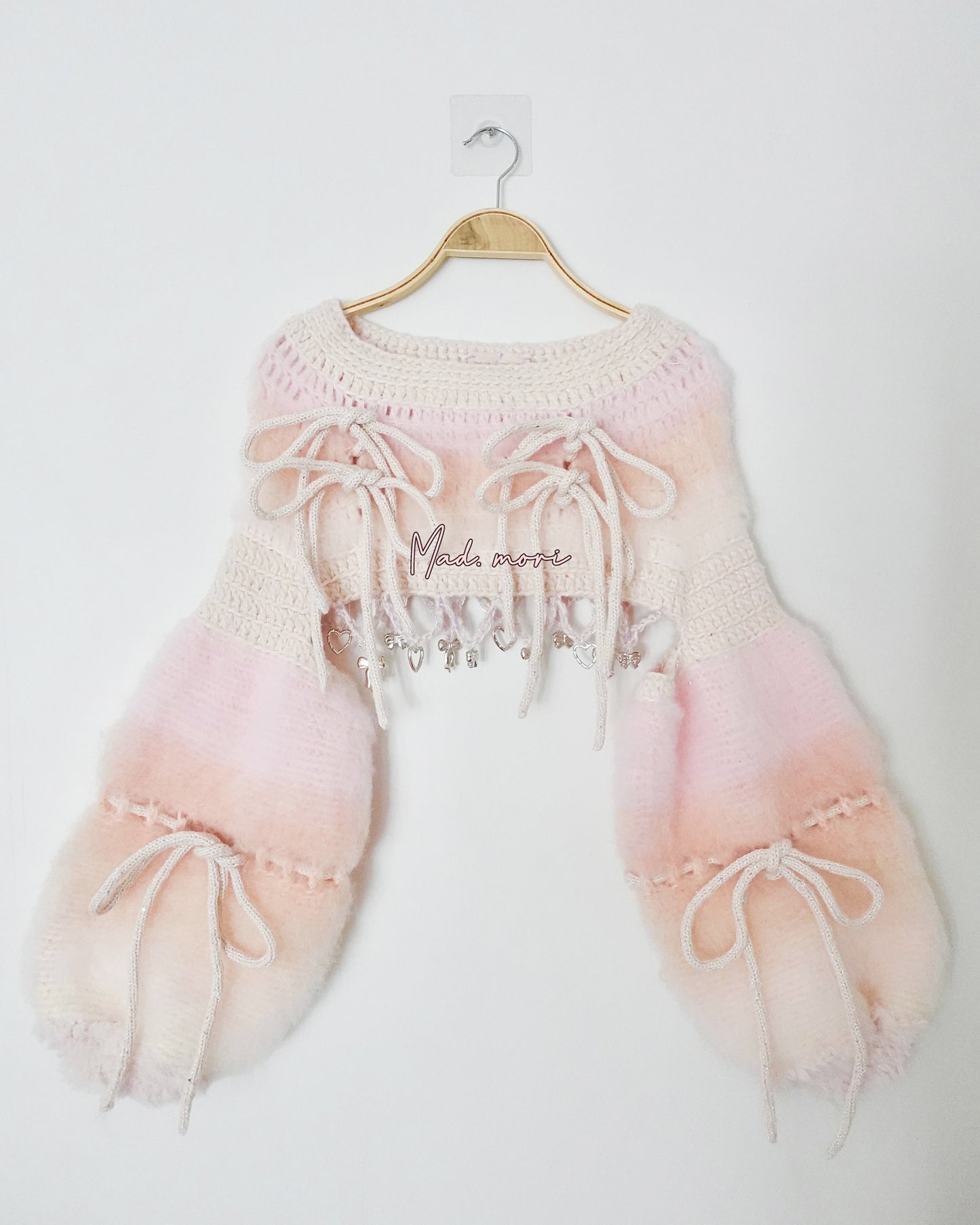 Madmori Ballet Ribbon Sleeves「Deep Blue Silver color」