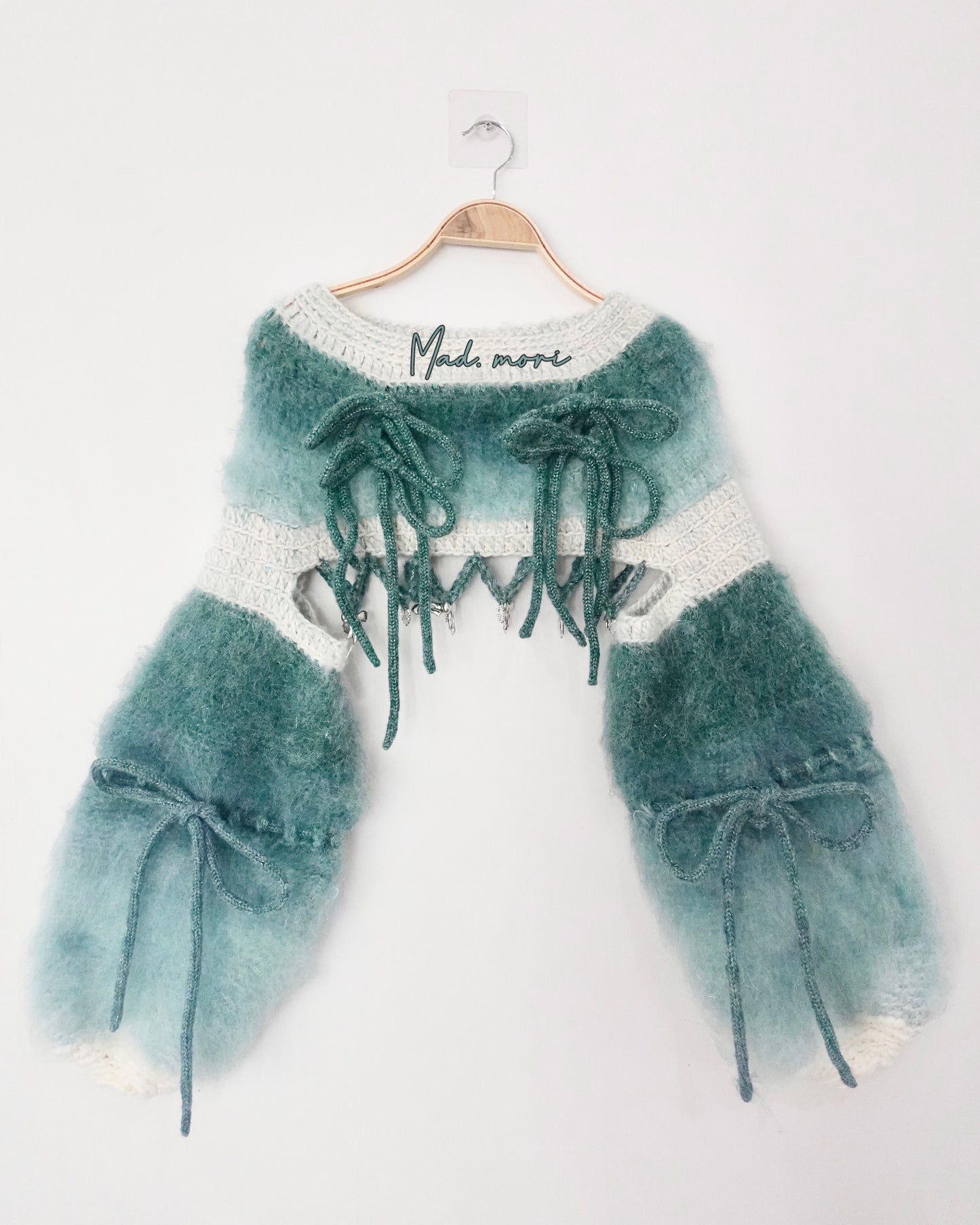 Madmori Ballet Ribbon Sleeves「Pastel Green color」
