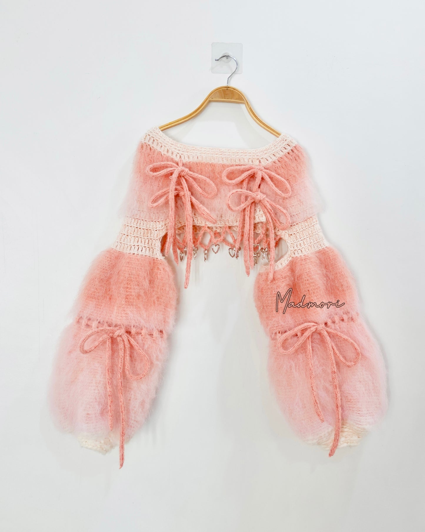 Madmori Ballet Ribbon Sleeves「Magenta Pink color」
