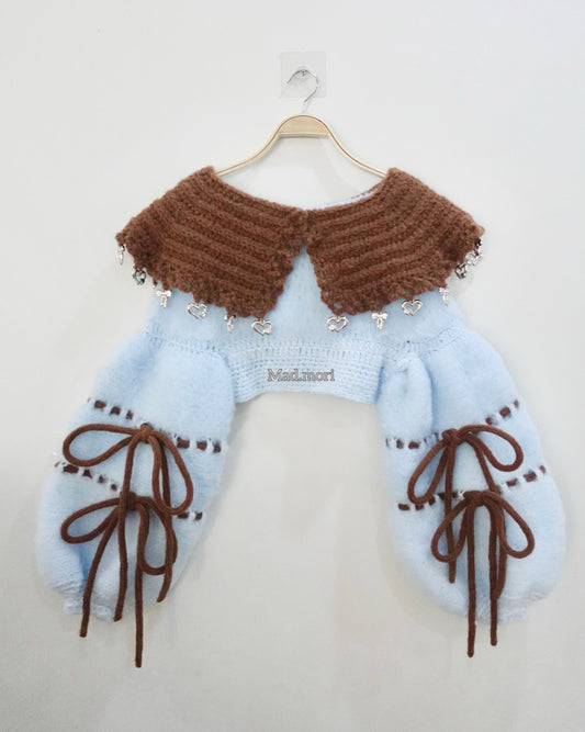 𖧷Ballet Swanlake Collar Top 𖧷 「Toffee Cloud color」