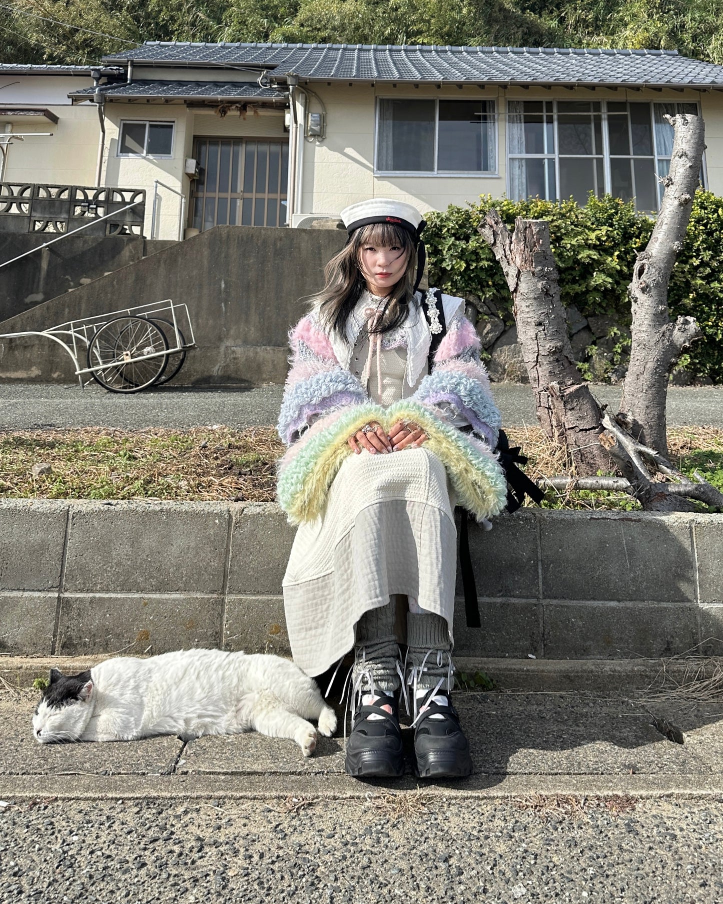 Madmori Fluffy cupcakes shrug top 「Spring color」