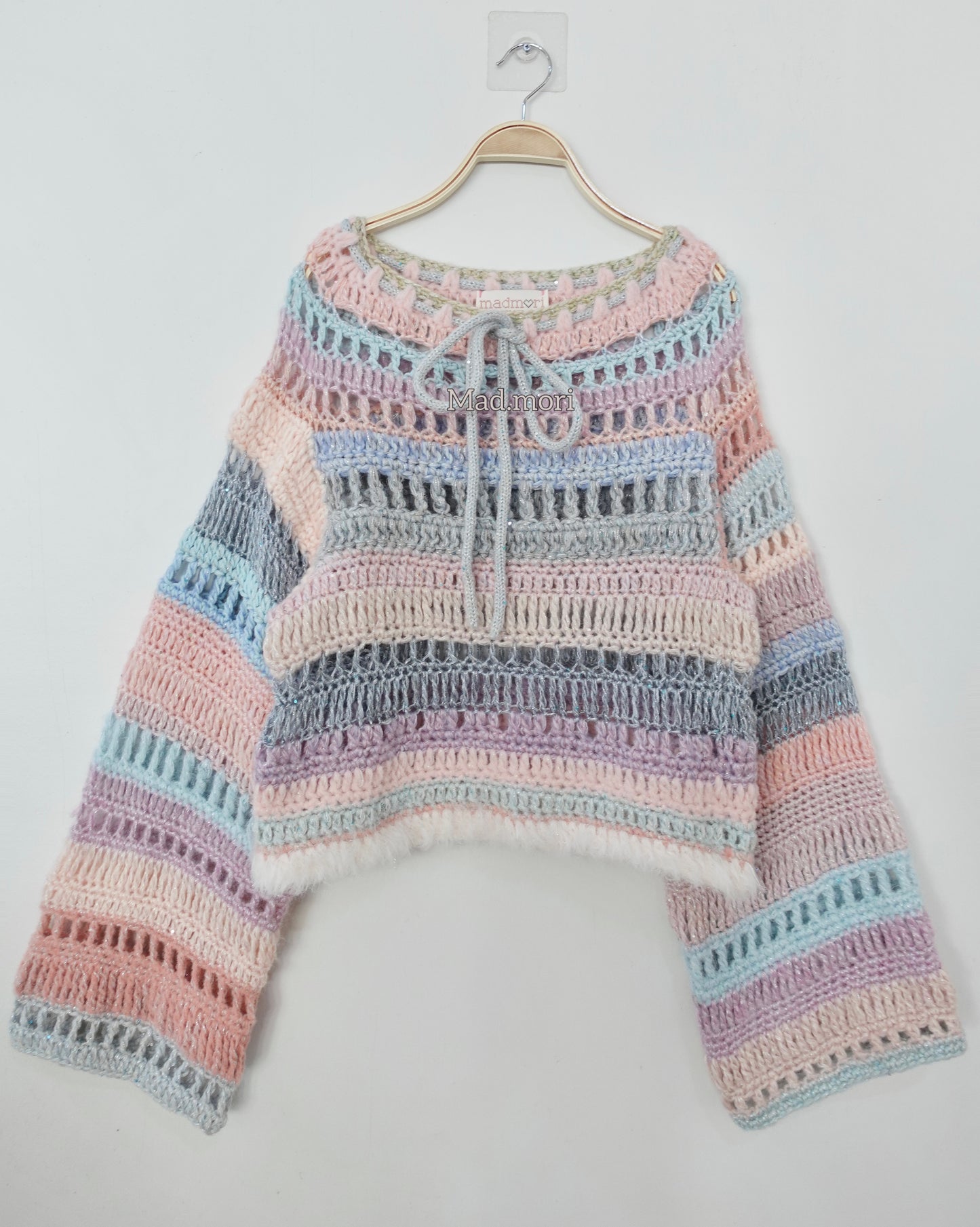 Madmori Baby pastel Ribbon Sweater「Sakura Sora Pastel color」