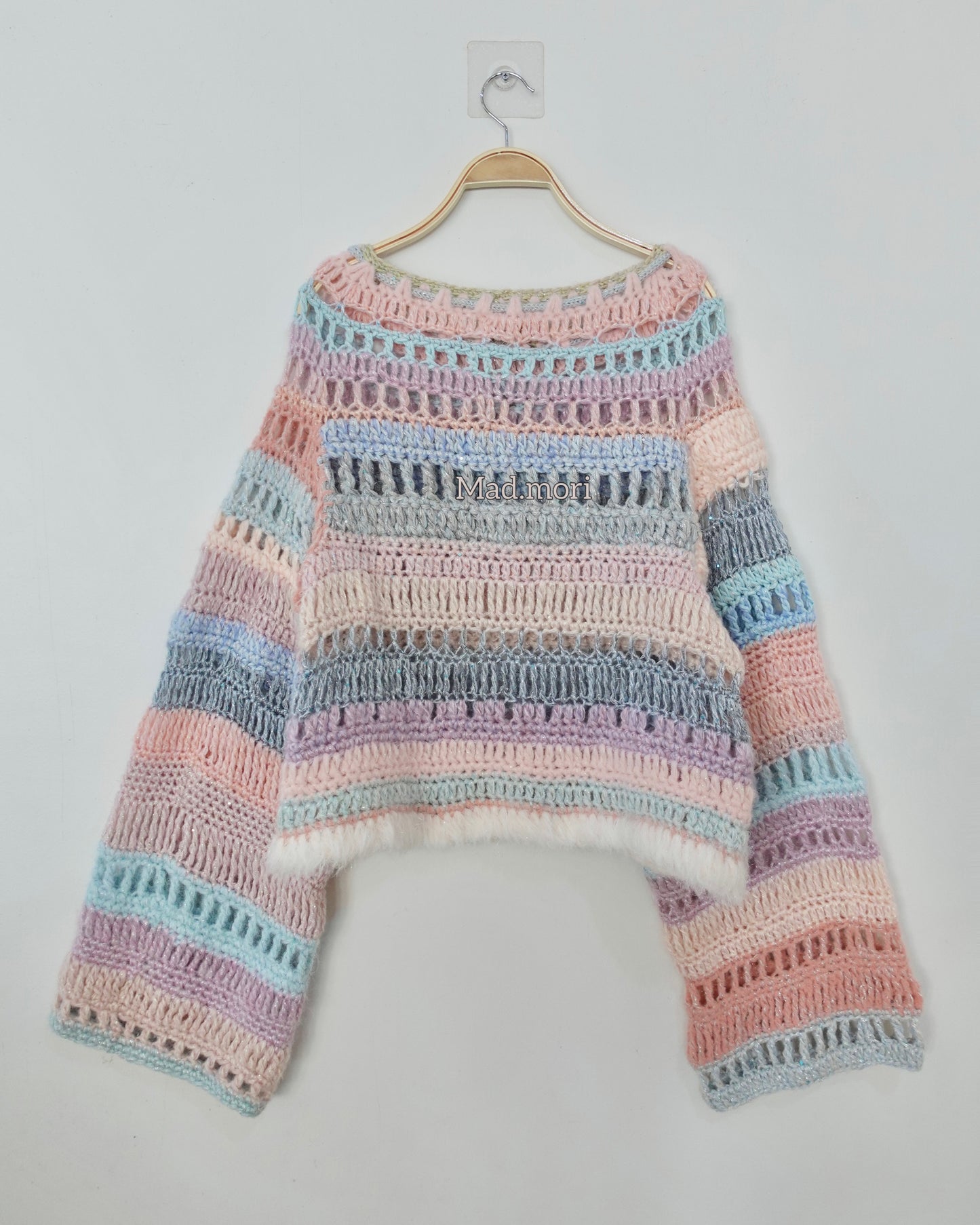Madmori Baby pastel Ribbon Sweater「Sakura Sora Pastel color」