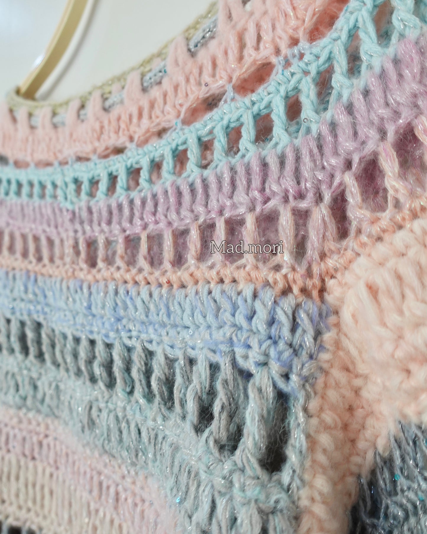 Madmori Baby pastel Ribbon Sweater「Sakura Sora Pastel color」