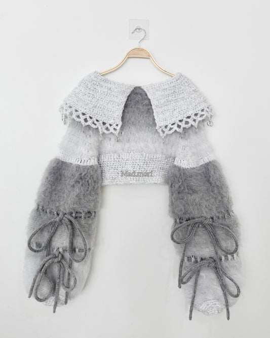 𖧷Ballet Swanlake Collar Top 𖧷 「Cloudy Grey color」