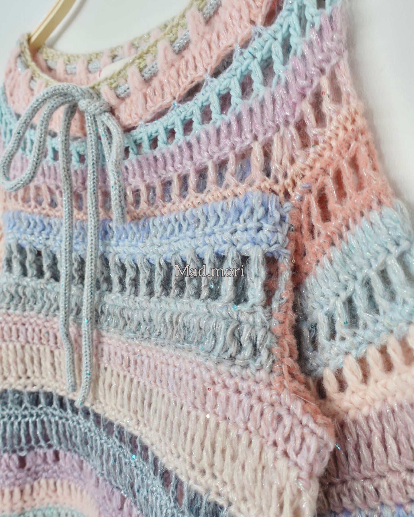 Madmori Baby pastel Ribbon Sweater「Sakura Sora Pastel color」